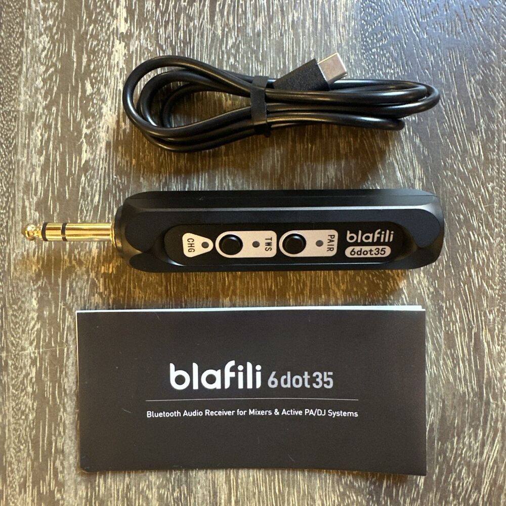 blafili 6dot35 1/4" Male Bluetooth Audio Receiver Adapter for Mixer, PA Speakers